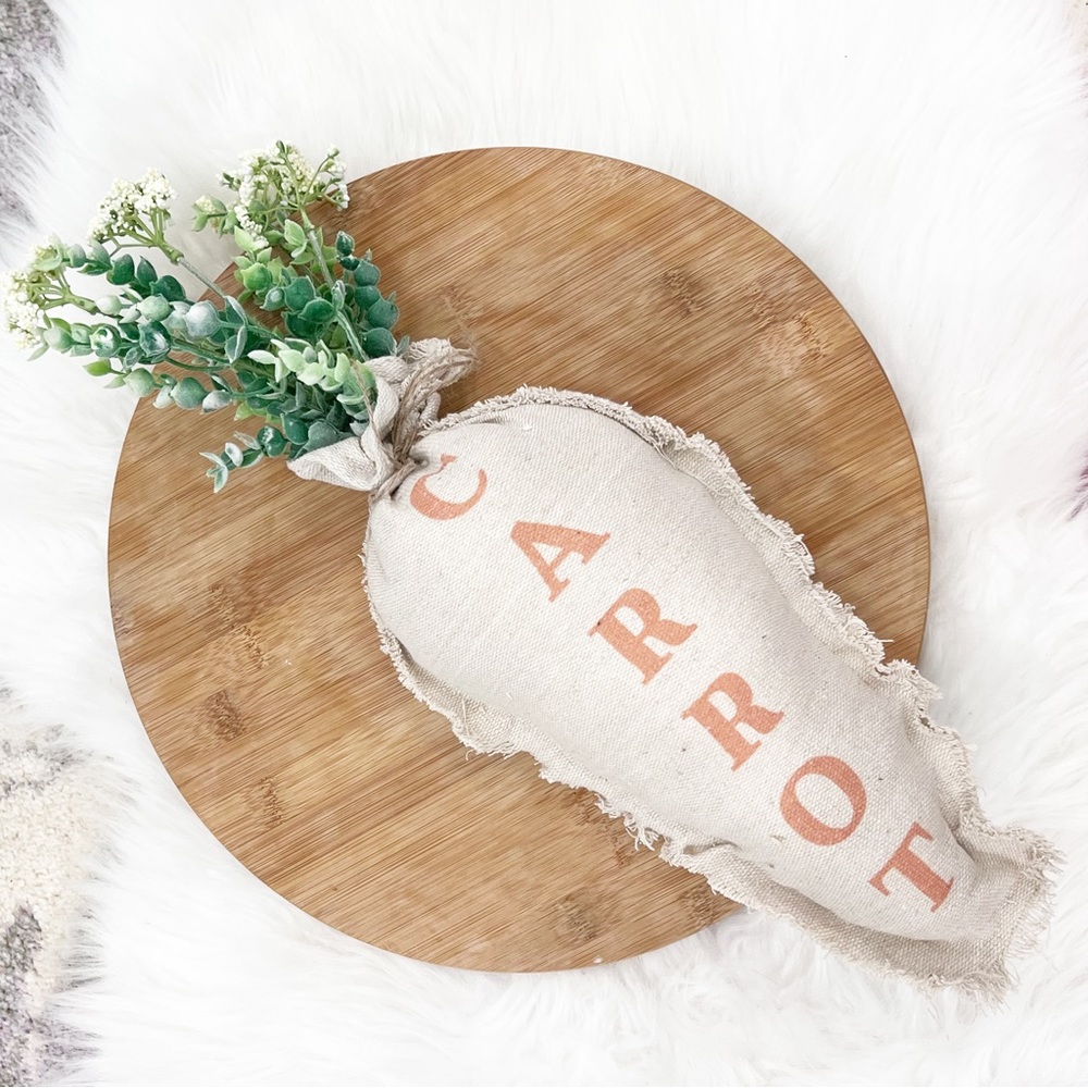 Handmade farmhouse spring carrots home decor